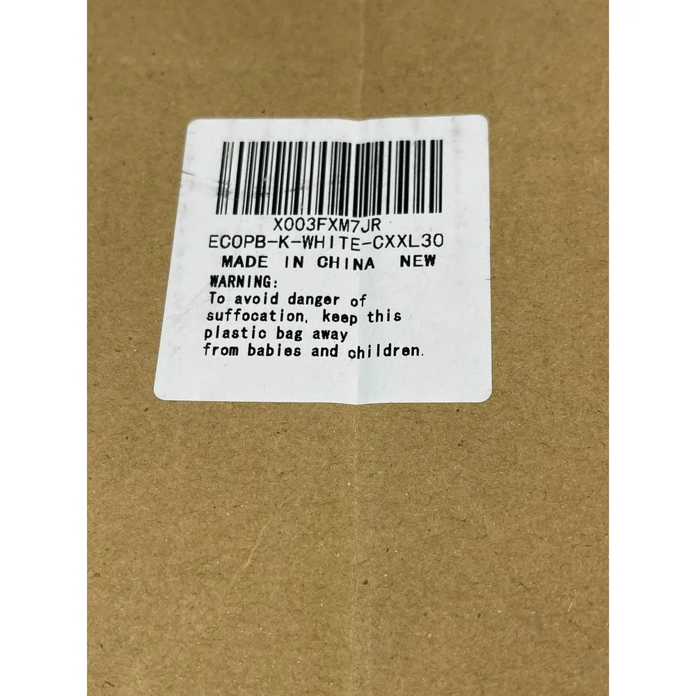 ECOPB 30 Pack Large White Paper Gift Bags with Twisted Handles 16x12x6 ECOPB-K